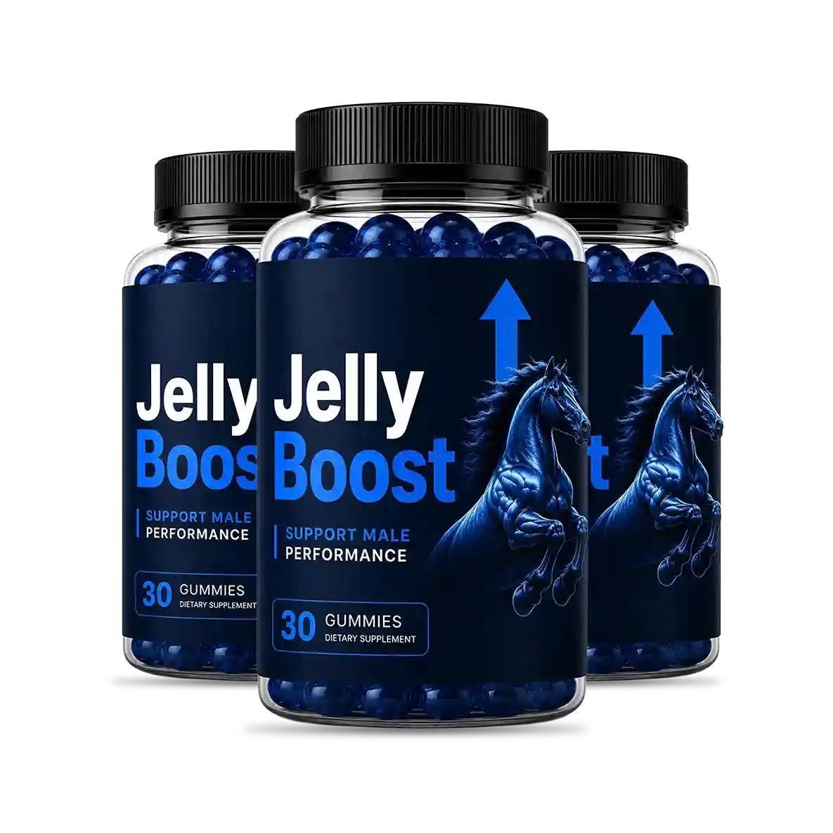 JellyBoost Male Performance Gummy Supplement – 30 Gummies, GMP-Certified, Made in USA
